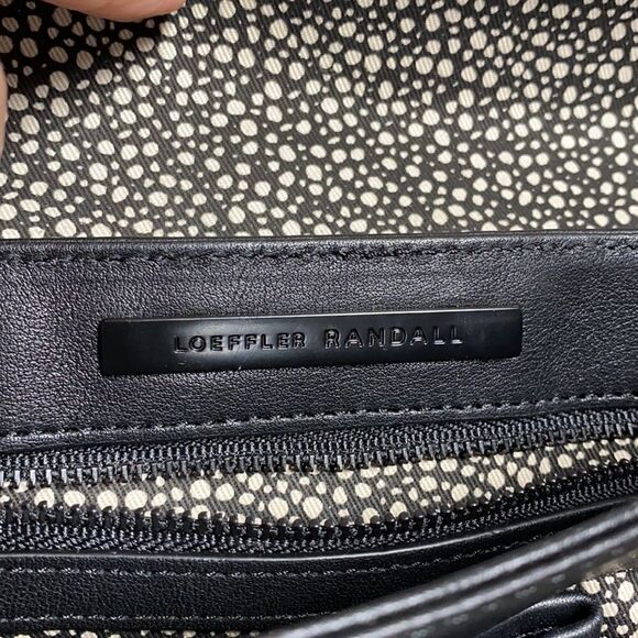 Loeffler Randall Black Leather Fringe Crossbody Bag - Picture 4 of 8